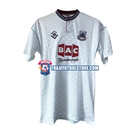 Camiseta 2ª West Ham United Retro Hombre 1989-1990 Manga Corta