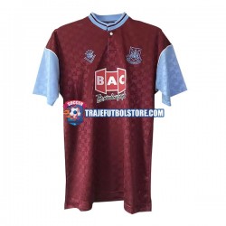 Camiseta 1ª West Ham United Retro Hombre 1989-1990 Manga Corta