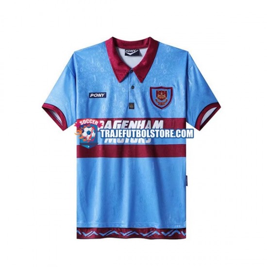 Camiseta 1ª West Ham United Retro Hombre 1995-1996 Manga Corta