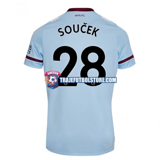 Camiseta 2ª Tomas Soucek 28 Hombre Manga Corta 2021-2022 West Ham United