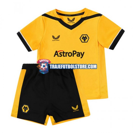 Camiseta 1ª Wolverhampton Wanderers Niño 2022-2023 Manga Corta