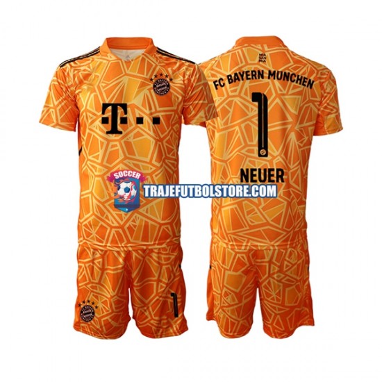 Camiseta 2ª Bayern de Múnich Manuel Neuer 1 Portero Niño 2022-2023 Manga Corta