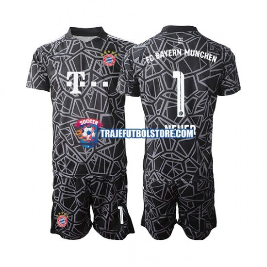 Camiseta 1ª Bayern de Múnich Manuel Neuer 1 Portero Niño 2022-2023 Manga Corta