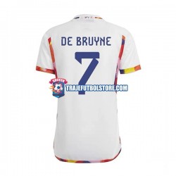 Camiseta 2ª Bélgica De Bruyne 7 Hombre Copa Mundial 2022 Manga Corta