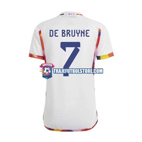 Camiseta 2ª Bélgica De Bruyne 7 Hombre Copa Mundial 2022 Manga Corta