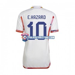 Camiseta 2ª Bélgica Eden Hazard 10 Hombre Copa Mundial 2022 Manga Corta