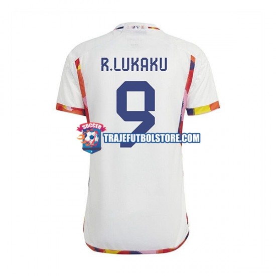 Camiseta 2ª Bélgica Lukaku 9 Hombre Copa Mundial 2022 Manga Corta