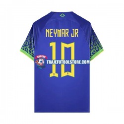 Camiseta 2ª Brasil Neymar JR 10 Hombre Copa Mundial 2022 Manga Corta