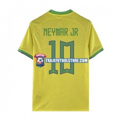 Camiseta 1ª Brasil Neymar JR 10 Hombre Copa Mundial 2022 Manga Corta