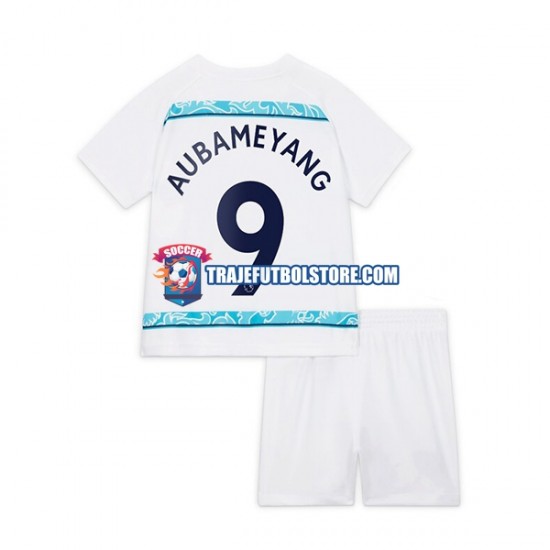 Camiseta 2ª Chelsea Aubameyang 9 Niño 2022-2023 Manga Corta