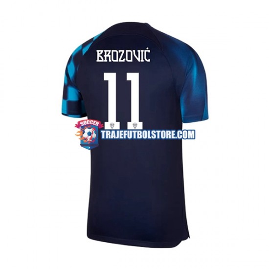 Camiseta 2ª Croacia Brozovic 11 Hombre Copa Mundial 2022 Manga Corta