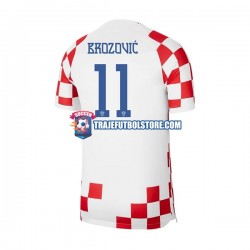 Camiseta 1ª Croacia Brozovic 11 Hombre Copa Mundial 2022 Manga Corta