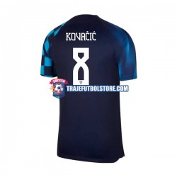 Camiseta 2ª Croacia Kovacic 8 Hombre Copa Mundial 2022 Manga Corta