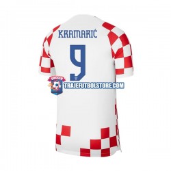 Camiseta 1ª Croacia Kramaric 9 Hombre Copa Mundial 2022 Manga Corta