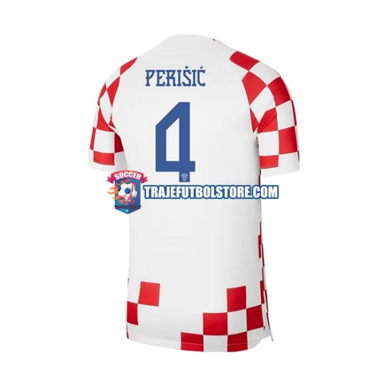 Camiseta 1ª Croacia Perisic 4 Hombre Copa Mundial 2022 Manga Corta