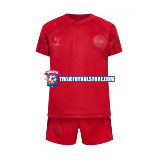 Camiseta 1ª Dinamarca Niño Copa Mundial 2022 Manga Corta