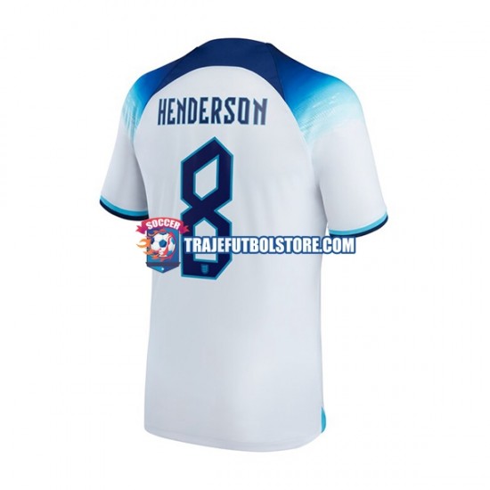Camiseta 1ª Inglaterra Henderson 8 Hombre Copa Mundial 2022 Manga Corta