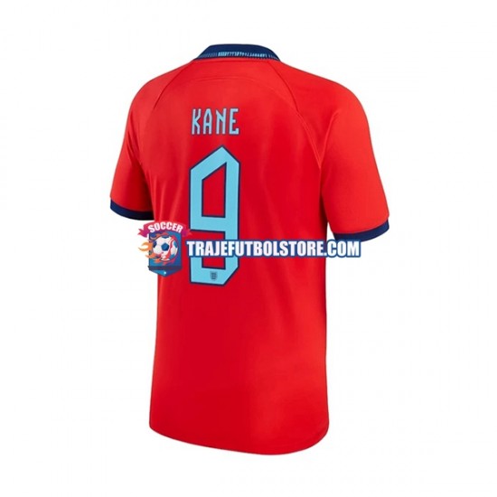 Camiseta 2ª Inglaterra Kane 9 Hombre Copa Mundial 2022 Manga Corta