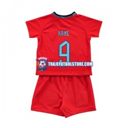 Camiseta 2ª Inglaterra Kane 9 Niño Copa Mundial 2022 Manga Corta