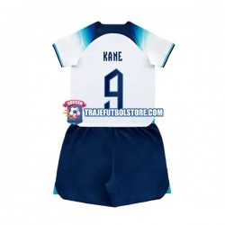 Camiseta 1ª Inglaterra Kane 9 Niño Copa Mundial 2022 Manga Corta