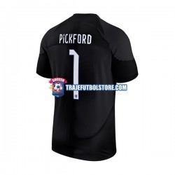 Camiseta 1ª Inglaterra Pickford 1 Portero Hombre Copa Mundial 2022 Manga Corta