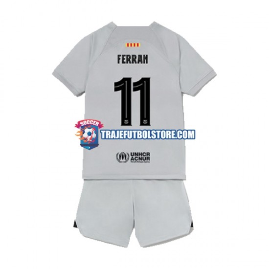 Camiseta 3ª FC Barcelona Ferran Torres 11 Niño 2022-2023 Manga Corta