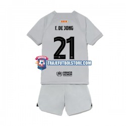 Camiseta 3ª FC Barcelona Frenkie de Jong 21 Niño 2022-2023 Manga Corta