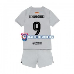 Camiseta 3ª FC Barcelona Lewandowski 9 Niño 2022-2023 Manga Corta