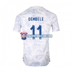 Camiseta 2ª Francia Dembele 11 Hombre Copa Mundial 2022 Manga Corta