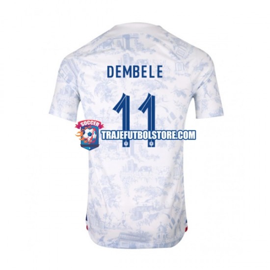 Camiseta 2ª Francia Dembele 11 Hombre Copa Mundial 2022 Manga Corta