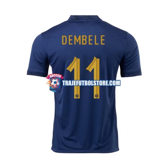 Camiseta 1ª Francia Dembele 11 Hombre Copa Mundial 2022 Manga Corta