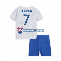 Camiseta 2ª Francia Griezmann 7 Niño Copa Mundial 2022 Manga Corta