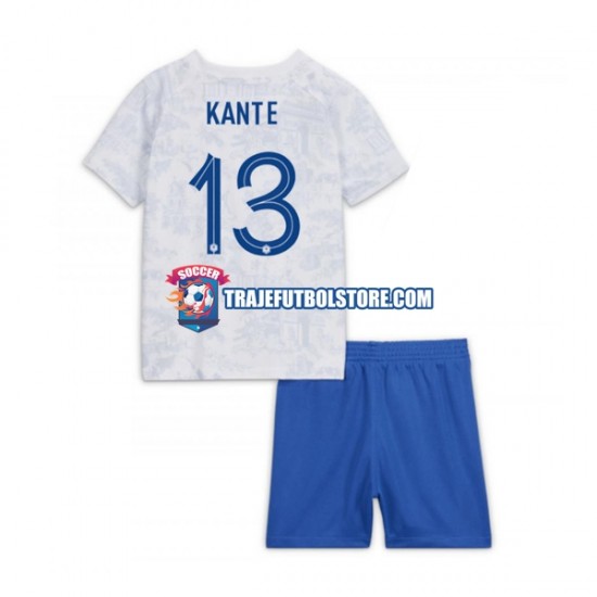 Camiseta 2ª Francia Kante 13 Niño Copa Mundial 2022 Manga Corta