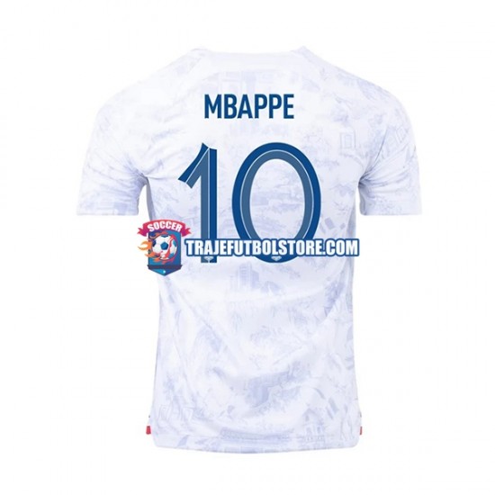 Camiseta 2ª Francia Mbappé 10 Hombre Copa Mundial 2022 Manga Corta