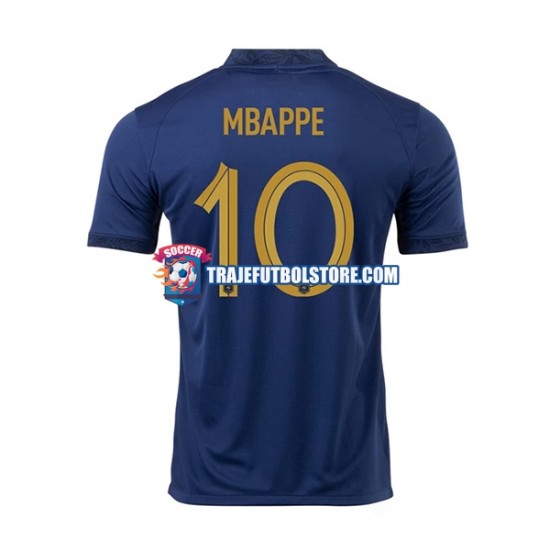 Camiseta 1ª Francia Mbappé 10 Hombre Copa Mundial 2022 Manga Corta