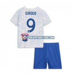 Camiseta 2ª Francia Olivier Giroud 9 Niño Copa Mundial 2022 Manga Corta