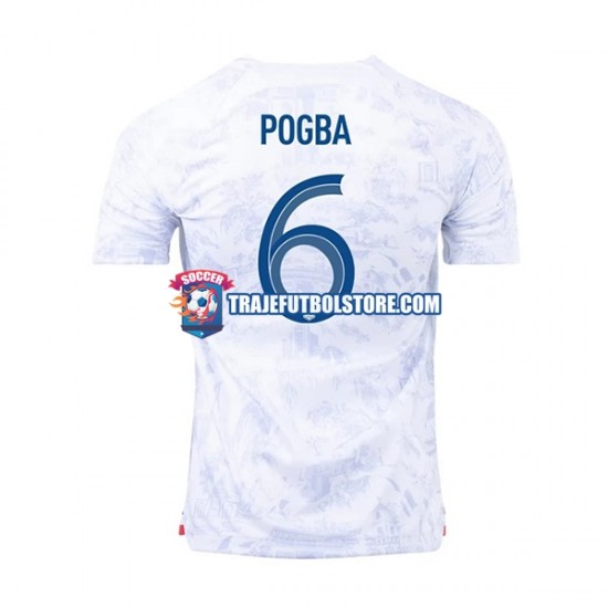 Camiseta 2ª Francia Pogba 6 Hombre Copa Mundial 2022 Manga Corta