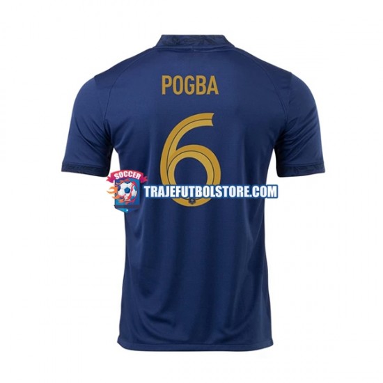 Camiseta 1ª Francia Pogba 6 Hombre Copa Mundial 2022 Manga Corta