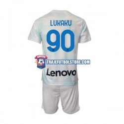 Camiseta 2ª Inter Milan Romelu Lukaku 90 Niño 2022-2023 Manga Corta