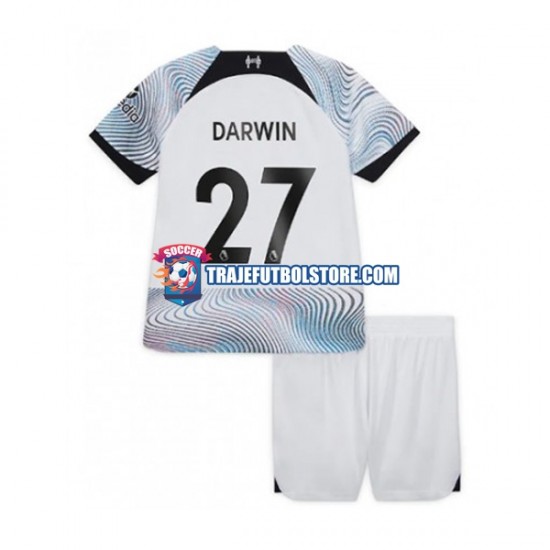 Camiseta 2ª Liverpool Darwin Nunez 27 Niño 2022-2023 Manga Corta