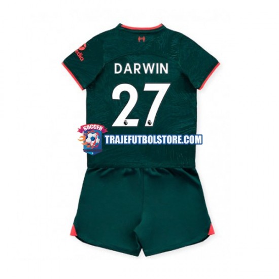 Camiseta 3ª Liverpool Darwin Nunez 27 Niño 2022-2023 Manga Corta