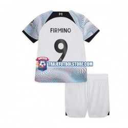 Camiseta 2ª Liverpool Roberto Firmino 9 Niño 2022-2023 Manga Corta