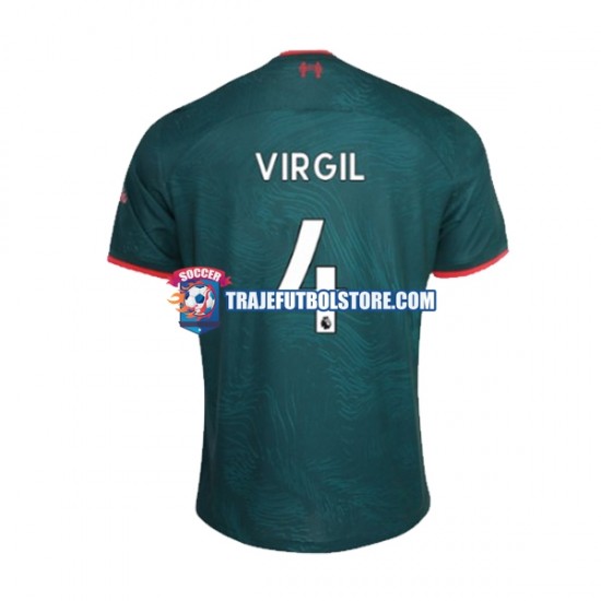 Camiseta 3ª Liverpool Virgil van Dijk 4 Hombre 2022-2023 Manga Corta