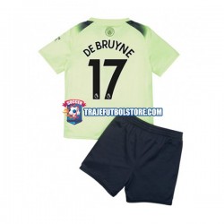 Camiseta 3ª Manchester City De Bruyne 17 Niño 2022-2023 Manga Corta