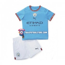 Camiseta 1ª Manchester City Niño 2022-2023 Manga Corta