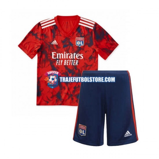 Camiseta 2ª Olympique de Lyon Niño 2022-2023 Manga Corta