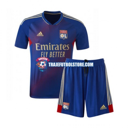 Camiseta 4ª Olympique de Lyon Niño 2022-2023 Manga Corta