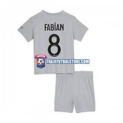 Camiseta 2ª Paris Saint-Germain Fabian 8 Niño 2022-2023 Manga Corta