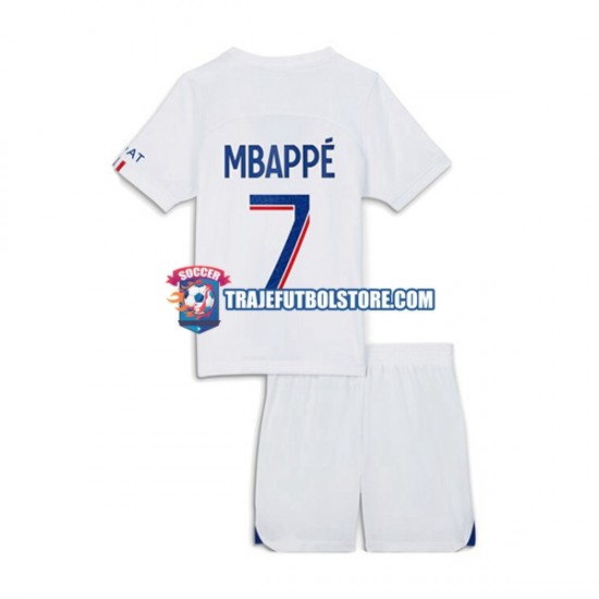 Camiseta 3ª Paris Saint-Germain Mbappé 7 Niño 2022-2023 Manga Corta