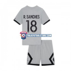 Camiseta 2ª Paris Saint-Germain R.Sanches 18 Niño 2022-2023 Manga Corta